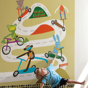 Een racebaan op de muur Een racebaan op de muur
