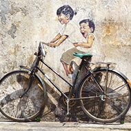 Graffiti met fiets