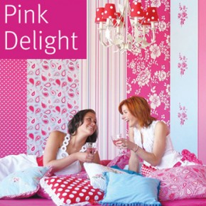 Roze behang voor een (meisjes)slaapkamer Roze behang voor een (meisjes)slaapkamer