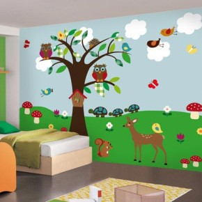 Juffrouw Vrolijk behang voor de kinderkamer Juffrouw Vrolijk behang voor de kinderkamer