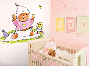 Babykamer behang Noordwand