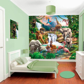 Een kinder-themakamer in junglestijl Een kinder-themakamer in junglestijl