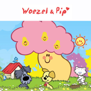 Woezel en pip behangranden Woezel en pip behangranden